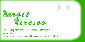 margit mircsov business card